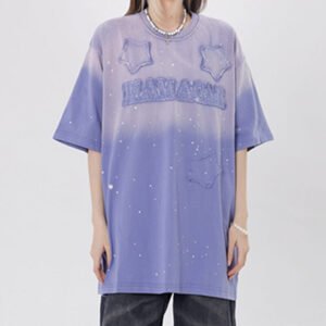 Custom Gradient Vintage Oversized Women's T-Shirt | VW-E2AE - Style E2AEB6