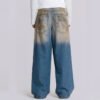 Custom Gradient Wash Wide-Leg Denim Pants - Style 91FFCF - product detail view 4