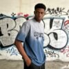 Custom Gradient Washed Embroidered Streetwear T-Shirt - Style E6E099 - product detail view 4 Custom Gradient Washed Embroidered Streetwear T-Shirt - Style E6E099 - product detail view 4