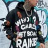 Custom Graffiti Placement Zip Hoodie | VW-7D9A10056FE691AF - Style 7D9A10