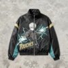 Custom Graphic Color-Block Zip Bomber Jacket - Style ED7E8F Custom Graphic Color-Block Zip Bomber Jacket - Style ED7E8F