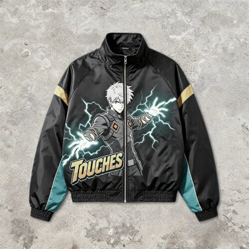 Custom Graphic Color-Block Zip Bomber Jacket - Style ED7E8F Custom Graphic Color-Block Zip Bomber Jacket - Style ED7E8F