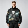 Custom Graphic Color-Block Zip Bomber Jacket - Style ED7E8F - product detail view 2 Custom Graphic Color-Block Zip Bomber Jacket - Style ED7E8F - product detail view 2