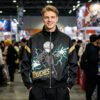 Custom Graphic Color-Block Zip Bomber Jacket - Style ED7E8F - product detail view 5 Custom Graphic Color-Block Zip Bomber Jacket - Style ED7E8F - product detail view 5