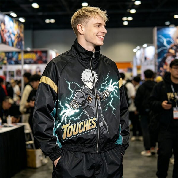 Custom Graphic Color-Block Zip Bomber Jacket - Style ED7E8F - product detail view 6 Custom Graphic Color-Block Zip Bomber Jacket - Style ED7E8F - product detail view 6
