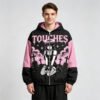 Custom Pink Gothic Graphic Color Block Windbreaker - Style 64FA54 - product detail view 2