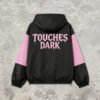 Custom Pink Gothic Graphic Color Block Windbreaker - Style 64FA54 - product detail view 10 Custom Pink Gothic Graphic Color Block Windbreaker - Style 64FA54 - product detail view 10
