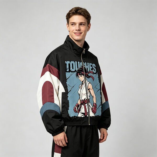 Custom Color-Block Graphic Zip Windbreaker - Style 60E402 Custom Color-Block Graphic Zip Windbreaker - Style 60E402