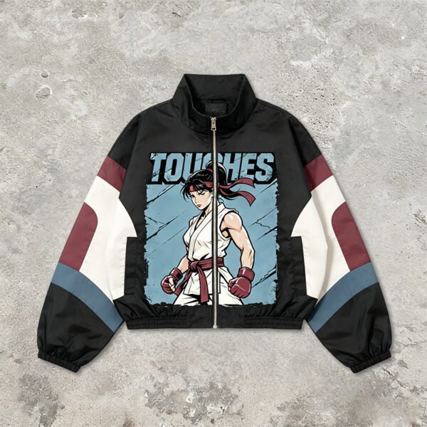 Custom Color-Block Graphic Zip Windbreaker - Style 60E402 - product detail view 10 Custom Color-Block Graphic Zip Windbreaker - Style 60E402 - product detail view 10