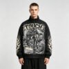 Custom Graphic Flame Oversized Bomber Jacket VW-653549 - Style 65D354 - product detail view 9