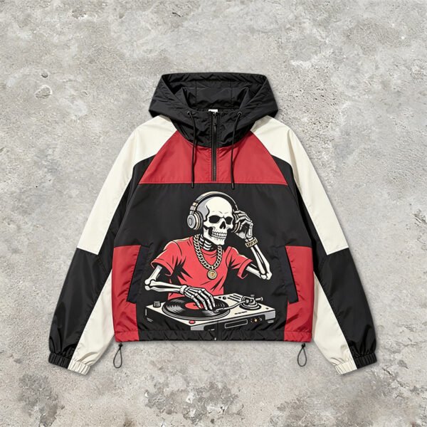 Custom Color-Block Hooded Graphic Jacket - Style 113FF5 - product detail view 9 Custom Color-Block Hooded Graphic Jacket - Style 113FF5 - product detail view 9