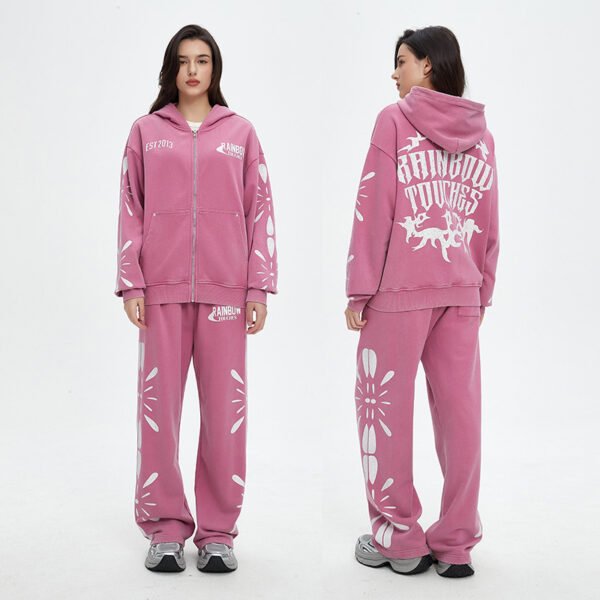 Custom Oversized Graphic Hoodie and Sweatpants Set - Style A192C3 - product detail view 6 Custom Oversized Graphic Hoodie and Sweatpants Set - Style A192C3 - product detail view 6