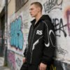 Custom Graphic Panel Hooded Windbreaker - Style D8AF28 - product detail view 2