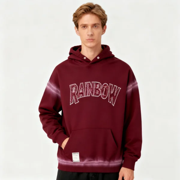 Custom Washed Graphic Patch Streetwear Hoodie - Style 76503C - product detail view 6