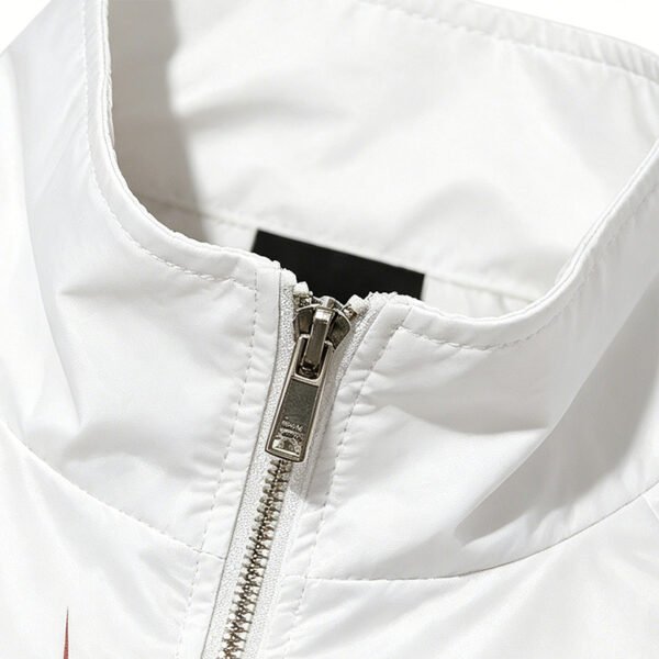 Custom Stand Collar Graphic Patchwork Jacket - Style 907D56 - product detail view 8 Custom Stand Collar Graphic Patchwork Jacket - Style 907D56 - product detail view 8