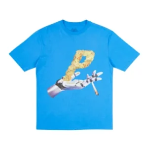 Custom Bright Blue Graphic Pocket T-Shirt - Style 52142A