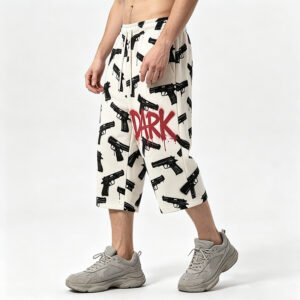 Custom Graphic Print Cropped Streetwear Shorts | VW-8B12981B - Style 8B1298