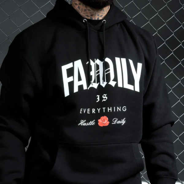 Custom Heather Gray Graphic Pullover Hoodie - Style 4F0F48 - product detail view 3