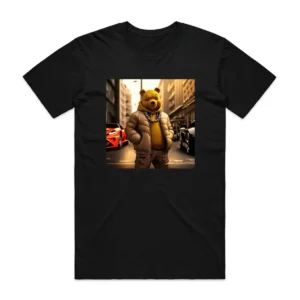 Custom Graphic Placement Relaxed Black T-Shirt - Style BDA8E9