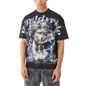 Custom Graphic Streetwear Crewneck T-Shirt 8108827 - Style 3A66B0