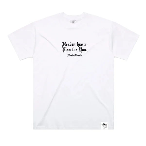 Custom White Gothic Script Graphic T-Shirt - Style D31084