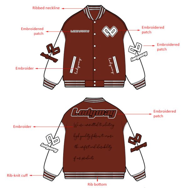 Custom Contrast-Sleeve Graphic Varsity Jacket - Style 058327