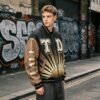Custom Graphic Zip-Front Varsity Jacket - Style C83981 - product detail view 2