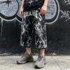 Custom Graphic Vintage Cropped Pants 713-01 - Style 0242FF - product detail view 2