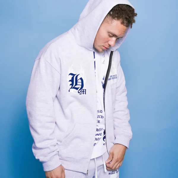 Custom Graphic Full-Zip Hooded Sweatshirt - Style A3E3EC - product detail view 5 Custom Graphic Full-Zip Hooded Sweatshirt - Style A3E3EC - product detail view 5