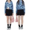 Custom Women's Gray Tie-Dye Crop Zip Cardigan - Style 2E27A3 - product detail view 6 Custom Women's Gray Tie-Dye Crop Zip Cardigan - Style 2E27A3 - product detail view 6