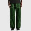 Custom Green Contrast-Stitch Oversized Cargo Jeans A986E944 - Style A986E9 Oversized green cargo denim pants with contrast stitching