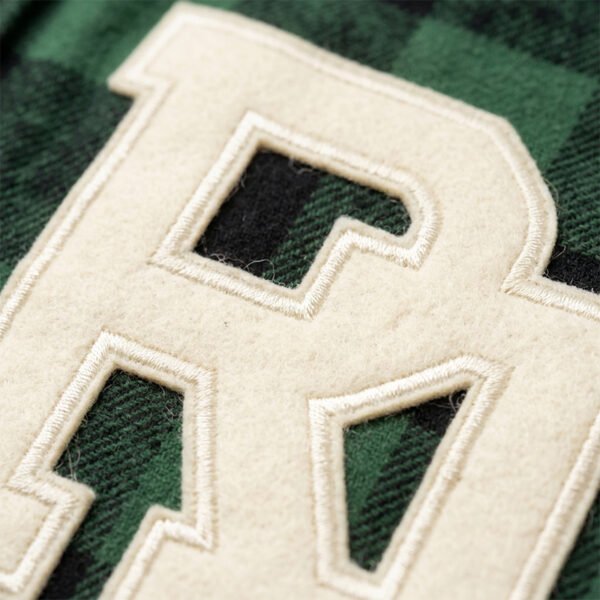 Custom Green Plaid Boxy Short-Sleeve Shirt - Style 121573 - product detail view 3