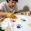 Custom Oversized Handprint Graphic T-Shirt | - Style 06B6DA - product detail view 2 Custom Oversized Handprint Graphic T-Shirt | - Style 06B6DA - product detail view 2