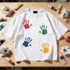 Custom Oversized Handprint Graphic T-Shirt | - Style 06B6DA - product detail view 5 Custom Oversized Handprint Graphic T-Shirt | - Style 06B6DA - product detail view 5