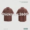 Custom Heavy Plaid Short-Sleeve Shirt 6161 - Style F9EB2B - product detail view 3