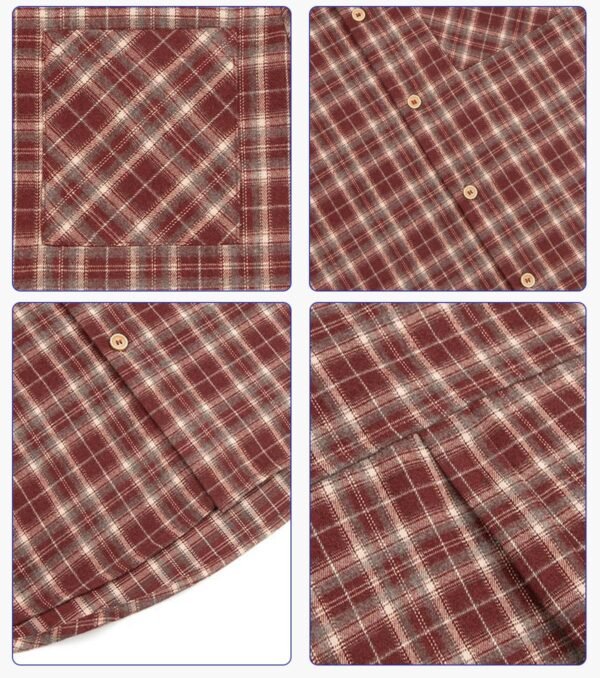 Custom Heavy Plaid Short-Sleeve Shirt 6161 - Style F9EB2B - product detail view 8