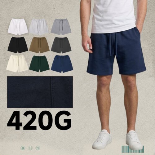 Custom Heavy Terry Drawcord Shorts - U69 - Style A14EB4 Custom Heavy Terry Drawcord Shorts - U69 - Style A14EB4
