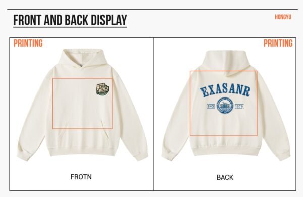 Custom Heavy Terry Oversized Pullover Hoodie W0071 - Style 79E648 - product detail view 16 Custom Heavy Terry Oversized Pullover Hoodie W0071 - Style 79E648 - product detail view 16