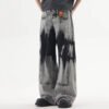 Custom Heavy-Wash Wide-Leg Denim Jeans - Style 7FBC2E - product detail view 3