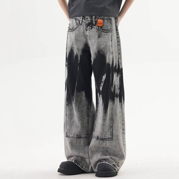 Custom Heavy-Wash Wide-Leg Denim Jeans - Style 7FBC2E - product detail view 3