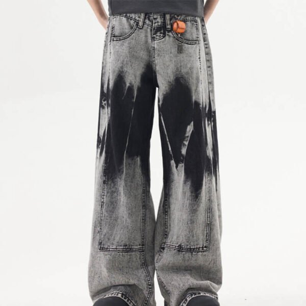 Custom Heavy-Wash Wide-Leg Denim Jeans - Style 7FBC2E - product detail view 7