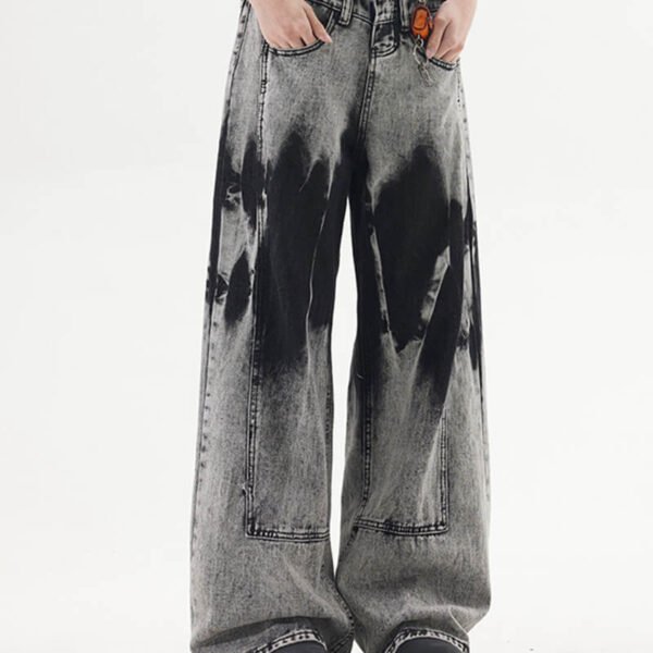 Custom Heavy-Wash Wide-Leg Denim Jeans - Style 7FBC2E - product detail view 9