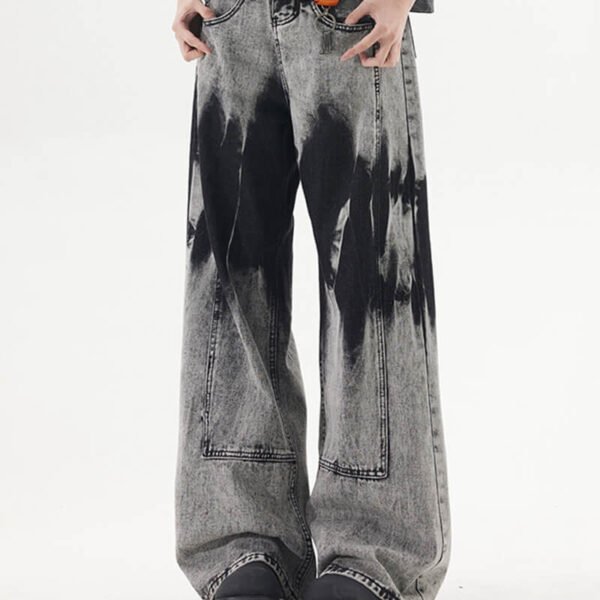 Custom Heavy-Wash Wide-Leg Denim Jeans - Style 7FBC2E - product detail view 10