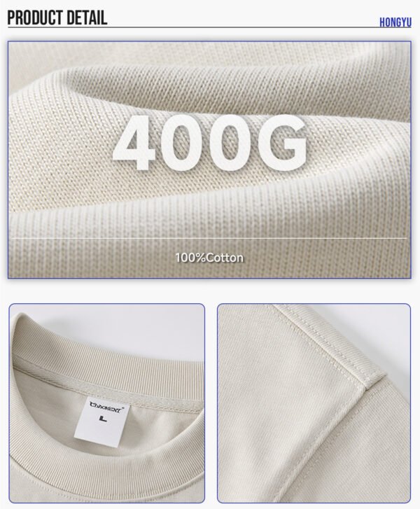 Custom Heavyweight Boxy Layering T-Shirt 1108 - Style C3A9E4 - product detail view 8