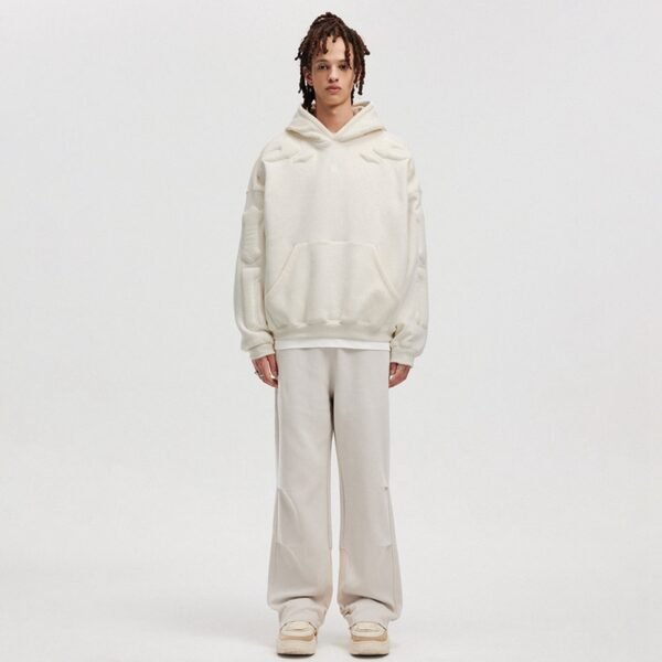 Custom Heavyweight Embossed Graphic Pullover Hoodie - Style 53CC9B - product detail view 9