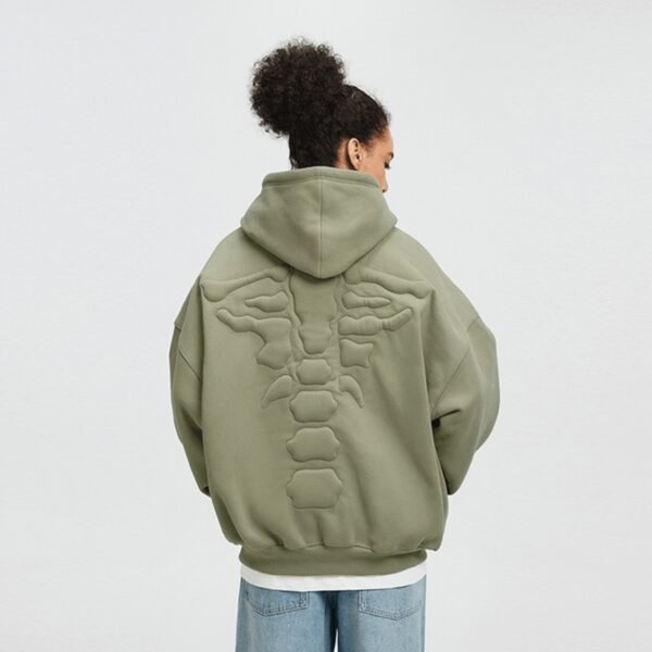 Custom Heavyweight Embossed Graphic Pullover Hoodie - Style 53CC9B - product detail view 10