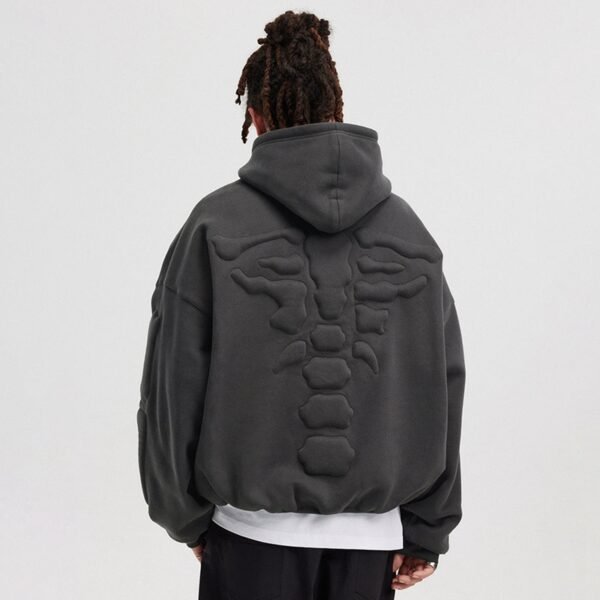 Custom Heavyweight Embossed Graphic Pullover Hoodie - Style 53CC9B - product detail view 11