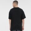 Back of a black oversized t-shirt