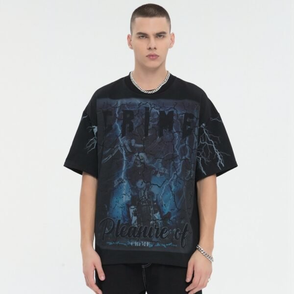 Custom 280 GSM Oversized Graphic T-Shirt | VW-8171 - Style 8171D7 - product detail view 3