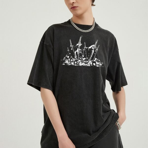 Custom Heavyweight Vintage-Washed Oversized T-Shirt - Style DE8FBB - product detail view 2 Custom Heavyweight Vintage-Washed Oversized T-Shirt - Style DE8FBB - product detail view 2